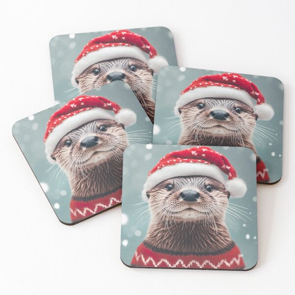 Item preview, Cute Christmas Otter, Funny Retro Animal Photo designed and sold by CheekyAnimalz.