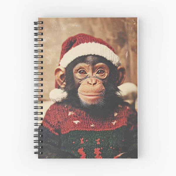 Item preview, Cute Christmas Monkey, Funny Retro Animal Photo designed and sold by CheekyAnimalz.