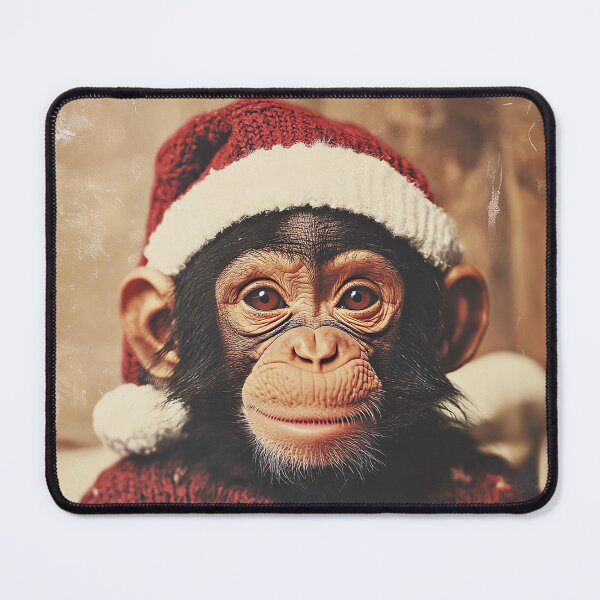 Item preview, Cute Christmas Monkey, Funny Retro Animal Photo designed and sold by CheekyAnimalz.