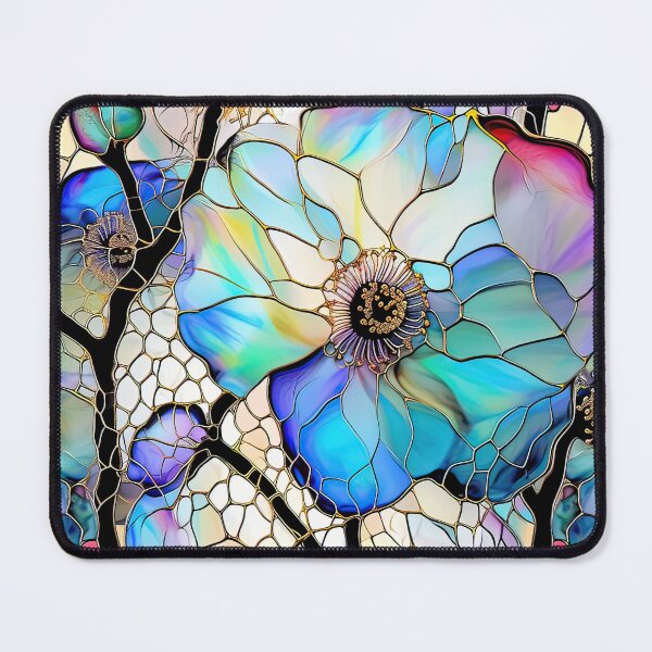 Item preview, Spring Vibe “Stained Glass” design - floral, leaves and colourful designed and sold by Chestnut Falls Studio.