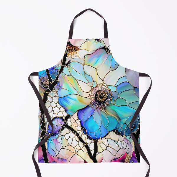 Item preview, Spring Vibe “Stained Glass” design - floral, leaves and colourful designed and sold by Chestnut Falls Studio.