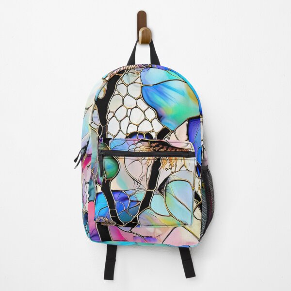 Item preview, Spring Vibe “Stained Glass” design - floral, leaves and colourful designed and sold by Chestnut Falls Studio.