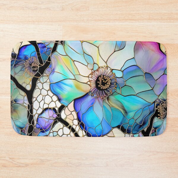 Item preview, Spring Vibe “Stained Glass” design - floral, leaves and colourful designed and sold by Chestnut Falls Studio.