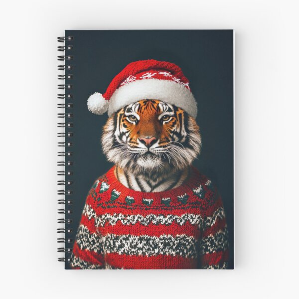 Item preview, Cute Christmas Tiger, Funny Retro Animal Photo designed and sold by CheekyAnimalz.