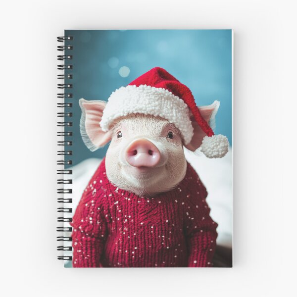 Item preview, Cute Christmas Pig, Funny Retro Animal Photo designed and sold by CheekyAnimalz.