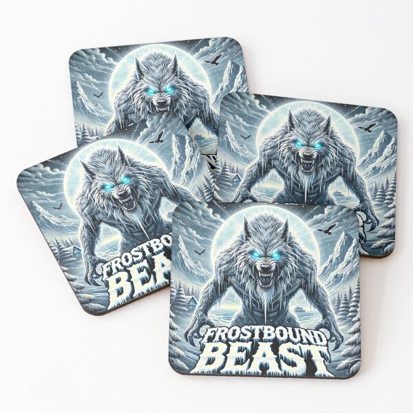Item preview, Frostbound Beast Icy Werewolf Roar in Snowy Landscape designed and sold by Pattamo1.