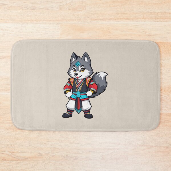 Item preview, Cute traditional asain Gray wolf designed and sold by Atlantico54.