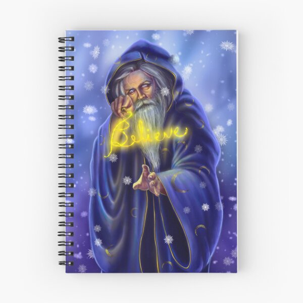 Item preview, Believe - Wizard Santa in Snow Casting Spell designed and sold by Tiffany Toland-Scott.