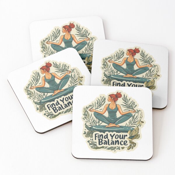 Item preview, Find Your Balance Yoga Meditation Sticker designed and sold by Liseri.