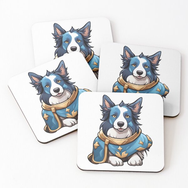 Item preview, Adventurous Border Collie Paladin – Cute Fantasy Dog Character designed and sold by CrownedCanvas.