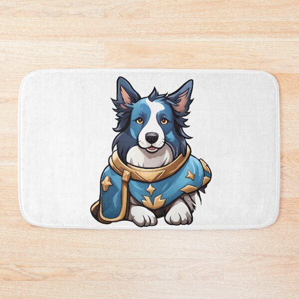 Item preview, Adventurous Border Collie Paladin – Cute Fantasy Dog Character designed and sold by CrownedCanvas.