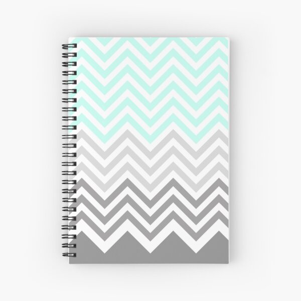chevron teal grey Spiral Notebook