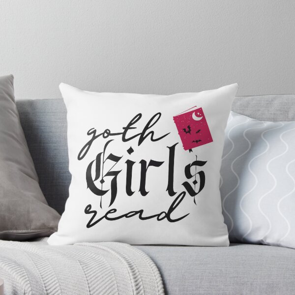 Item preview, Goth Girls Read – Black Gothic Font, Book, Bats and the moon designed and sold by BookAndSticker.