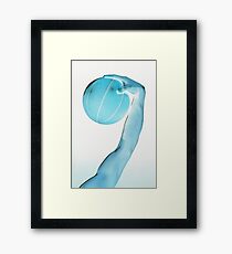 Basketball Dunk Negative Framed Print