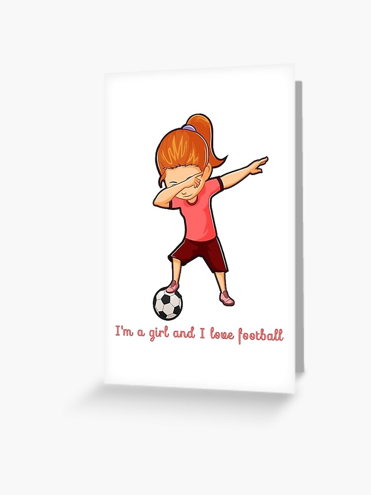 Girl Football Greeting Cards for Sale