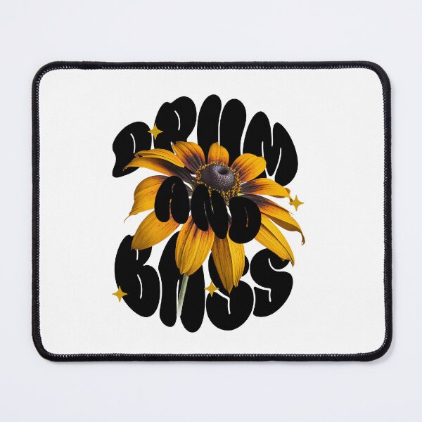 Item preview, DRUM AND BASS  - Flower Power (black)  designed and sold by Discothreadz.