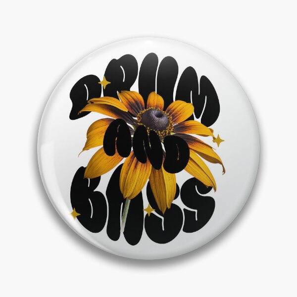 Item preview, DRUM AND BASS  - Flower Power (black)  designed and sold by Discothreadz.