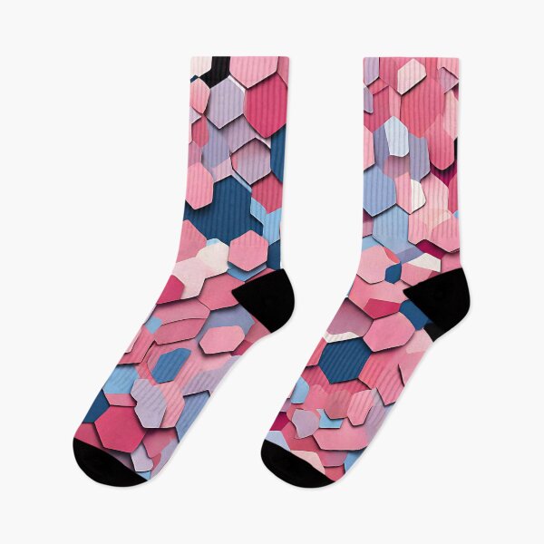 Item preview, Pastel pink and blue hexagons creating a soft, dreamy look designed and sold by Tchoice.