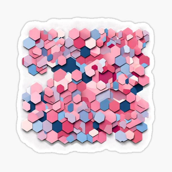 Item preview, Pastel pink and blue hexagons creating a soft, dreamy look designed and sold by Tchoice.