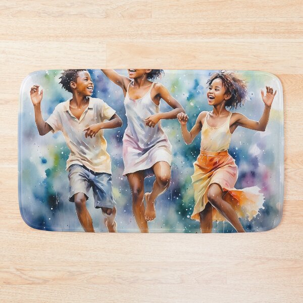 Item preview, Dancing African Children - Watercolor Art Design designed and sold by tarzbol.