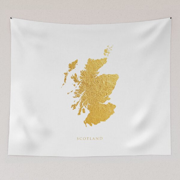 Item preview, Scotland Gold Map designed and sold by ArtPrints.