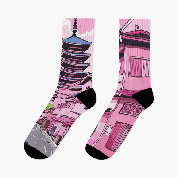 Item preview, pink jepenese city designed and sold by BrownHorse90s.