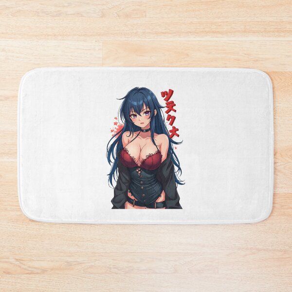 Item preview, Elegant Blue-Haired Anime Waifu | Lace Top & Seductive Gaze | Japanese Manga Art designed and sold by Anime Shape.