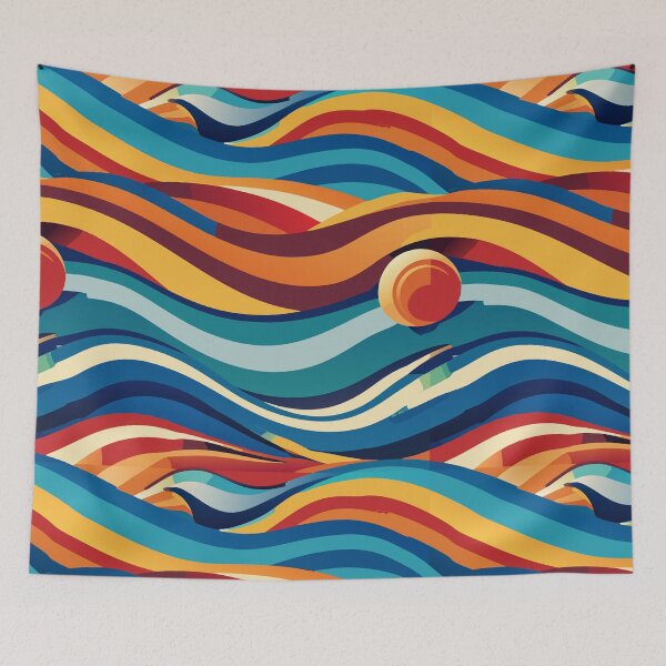 Item preview, Vibrant Rhythmic Waves designed and sold by Susacha.