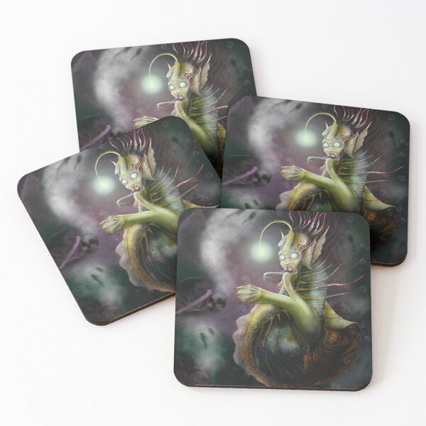 Item preview, Spooky startled deep sea mermaid  designed and sold by SaskiaFranken.