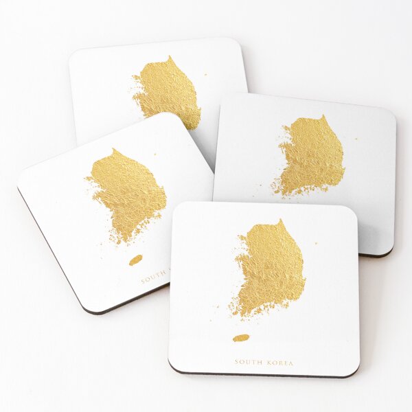 Item preview, South Korea Gold Map designed and sold by ArtPrints.
