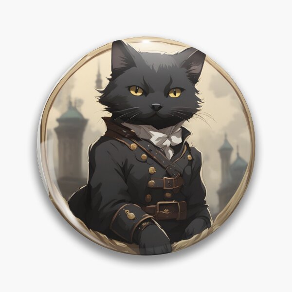 Item preview, Steampunk Cat Officer - Demure Feline Gentleman Portrait designed and sold by CrownedCanvas.