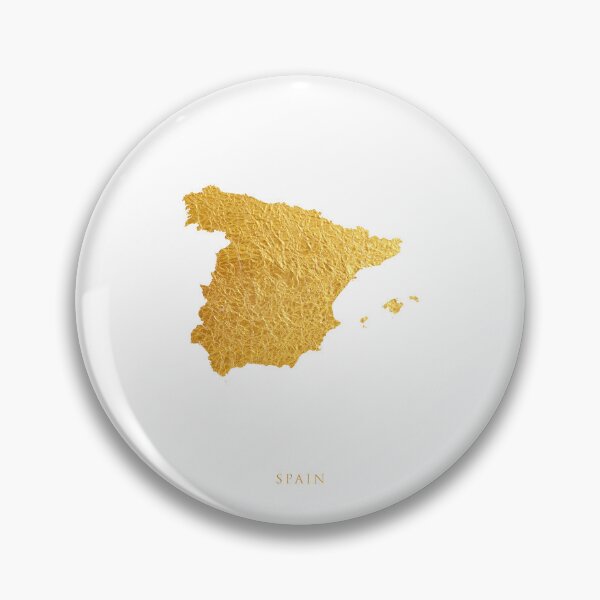 Item preview, Spain Gold Map designed and sold by ArtPrints.