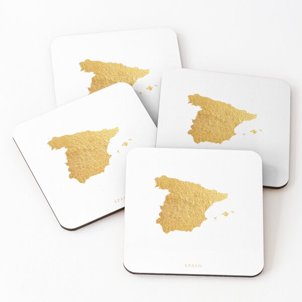 Item preview, Spain Gold Map designed and sold by ArtPrints.