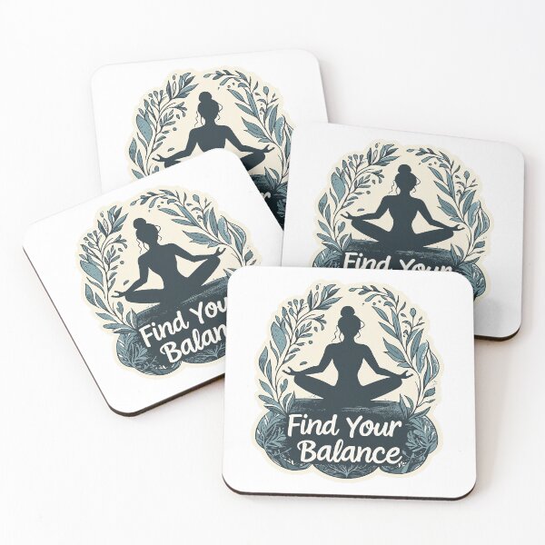 Item preview, Vintage Find Your Balance Yoga Pose Sticker designed and sold by Liseri.