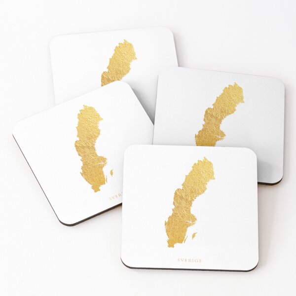 Item preview, Sverige Gold Map designed and sold by ArtPrints.