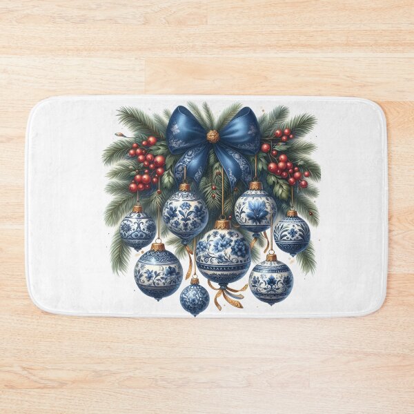 Item preview, Blue Chinoiserie Christmas designed and sold by svarupa.