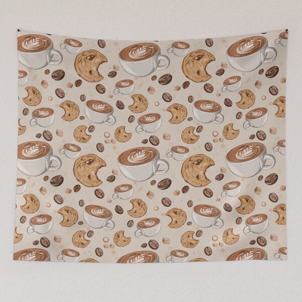 Item preview, Autumn coffee biscuit pattern beige designed and sold by MyArtistry.