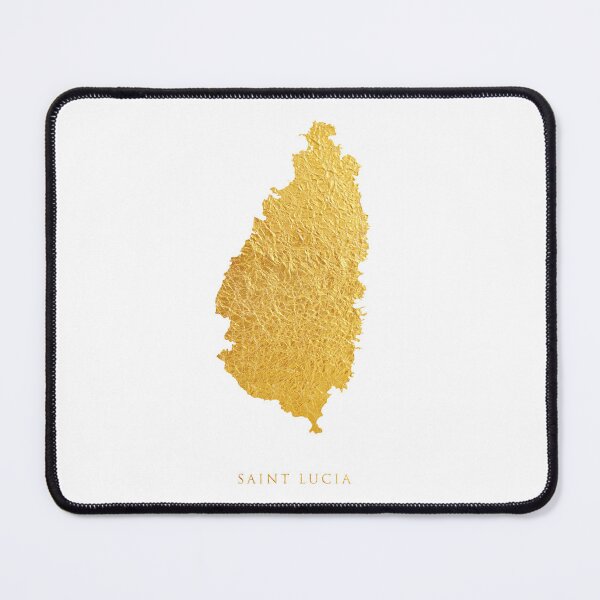 Item preview, Saint Lucia Gold Map designed and sold by ArtPrints.