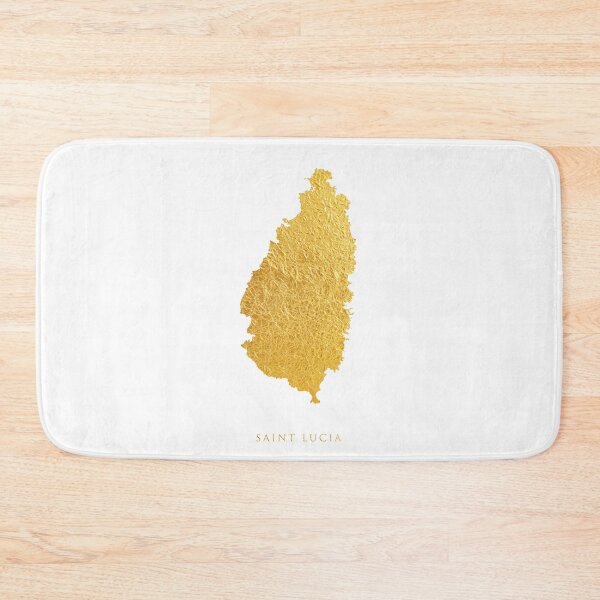Item preview, Saint Lucia Gold Map designed and sold by ArtPrints.