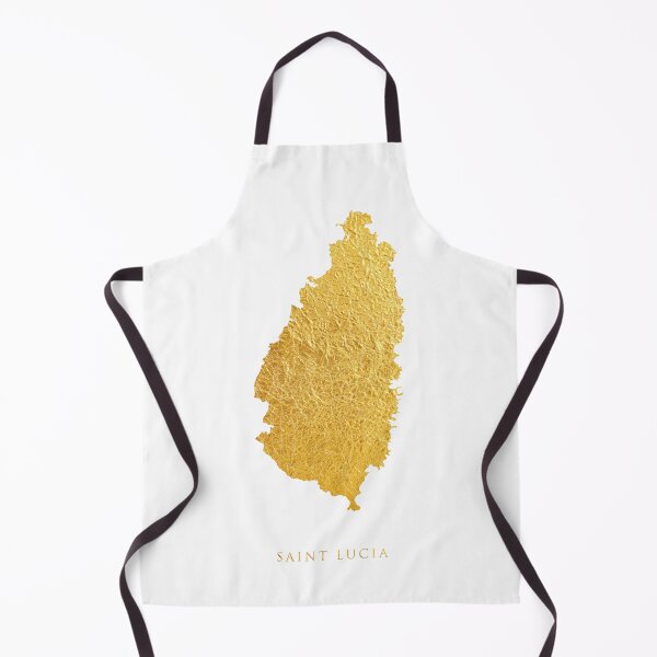Item preview, Saint Lucia Gold Map designed and sold by ArtPrints.