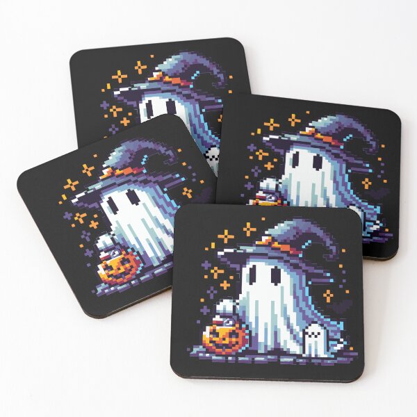 Item preview, Retro Halloween Witch Ghost Pixel Game Art designed and sold by raymondjmcd.