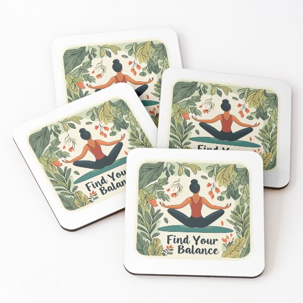Item preview, Nature-Inspired Find Your Balance Yoga Sticker designed and sold by Liseri.