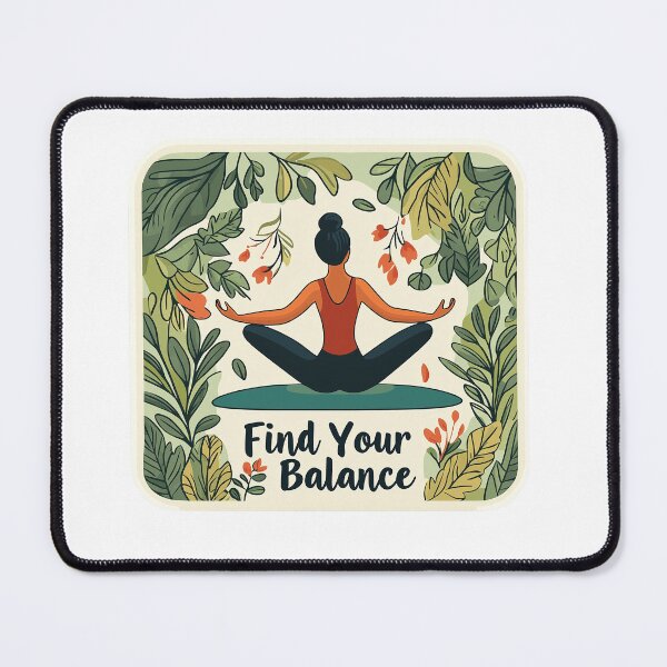 Item preview, Nature-Inspired Find Your Balance Yoga Sticker designed and sold by Liseri.
