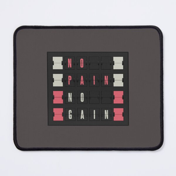 Item preview, Motivational 'No Pain No Gain' Flipboard Typography Design for Gym Enthusiasts designed and sold by trepiu.