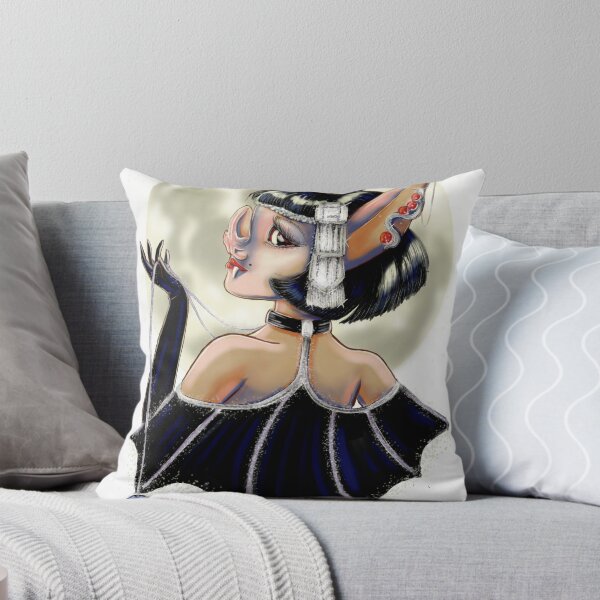 Item preview, Great Gatsby style vampire lady under full moon designed and sold by SaskiaFranken.