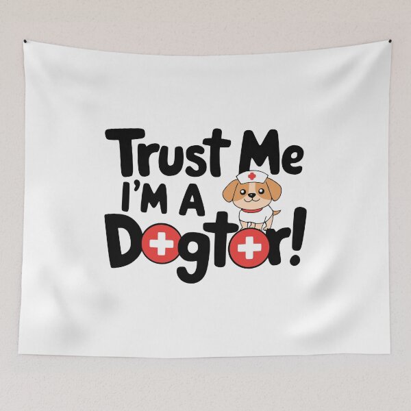 Item preview, Trust Me Im A Dogtor! Cute Dog Nurse Pun designed and sold by PMCreative.