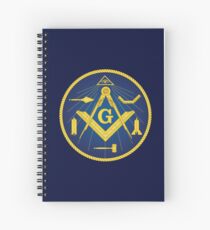 Mason,Masonic Freemasonry, Architecture symbol , compass, God geometry. Spiral Notebook
