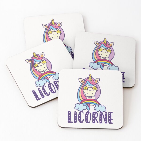 Item preview, Licorne French Unicorn Wearing Sunglasses Rainbow designed and sold by jaygo.