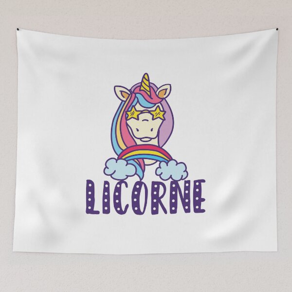 Item preview, Licorne French Unicorn Wearing Sunglasses Rainbow designed and sold by jaygo.