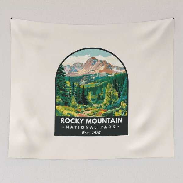 Item preview, Rocky Mountain National Park, Vintage travel designed and sold by PinkandP.